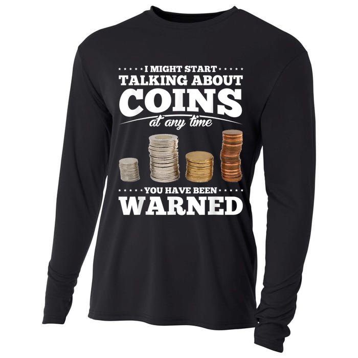 Coin Collecting Funny Coin Collector Cooling Performance Long Sleeve Crew