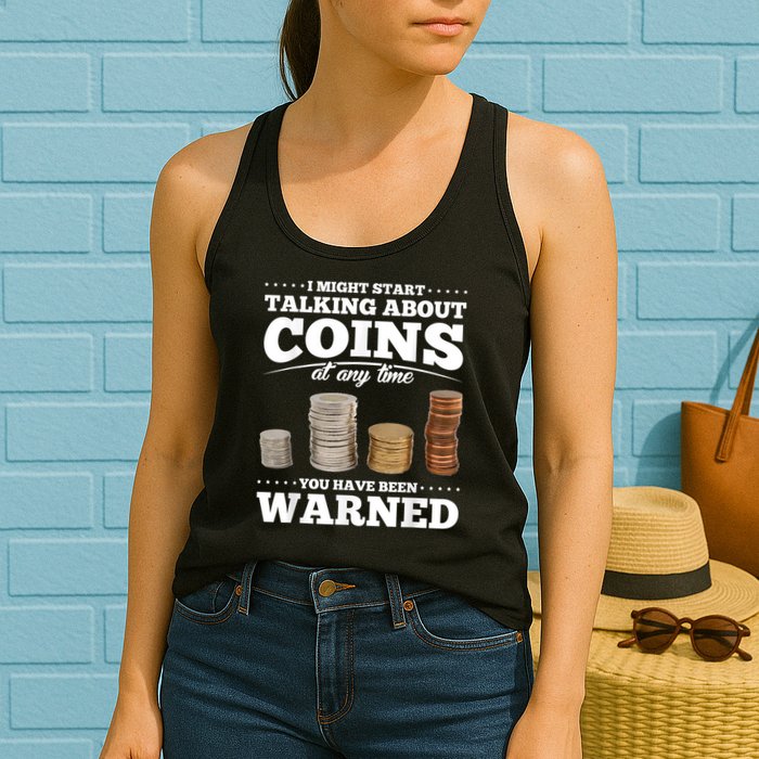 Coin Collecting Funny Coin Collector Womens Tank Top