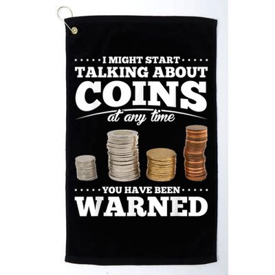 Coin Collecting Funny Coin Collector Golf Towel