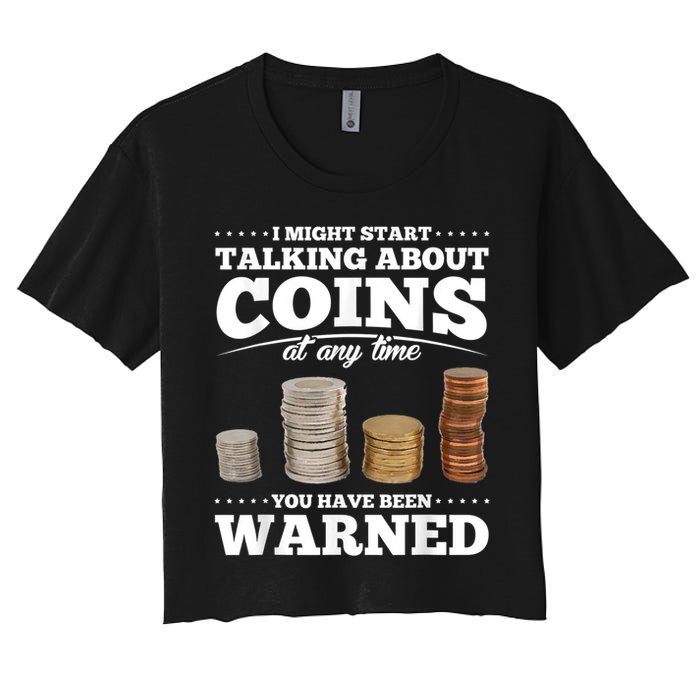 Coin Collecting Funny Coin Collector Crop Top