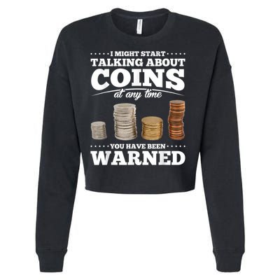 Coin Collecting Funny Coin Collector Cropped Pullover Crew