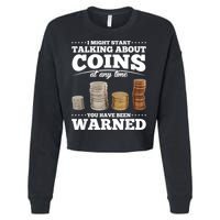 Coin Collecting Funny Coin Collector Cropped Pullover Crew