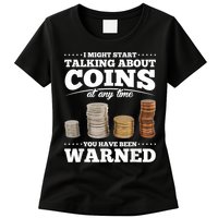 Coin Collecting Funny Coin Collector Womens T-Shirt
