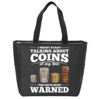 Coin Collecting Funny Coin Collector Zip Tote Bag