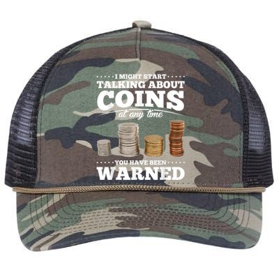 Coin Collecting Funny Coin Collector Retro Rope Trucker Hat Cap