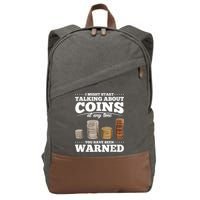 Coin Collecting Funny Coin Collector Cotton Canvas Backpack