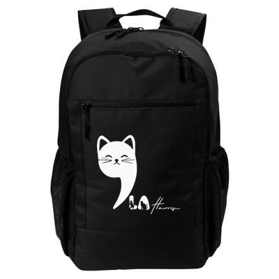 Cute Commala Funny Cat Comma La Daily Commute Backpack