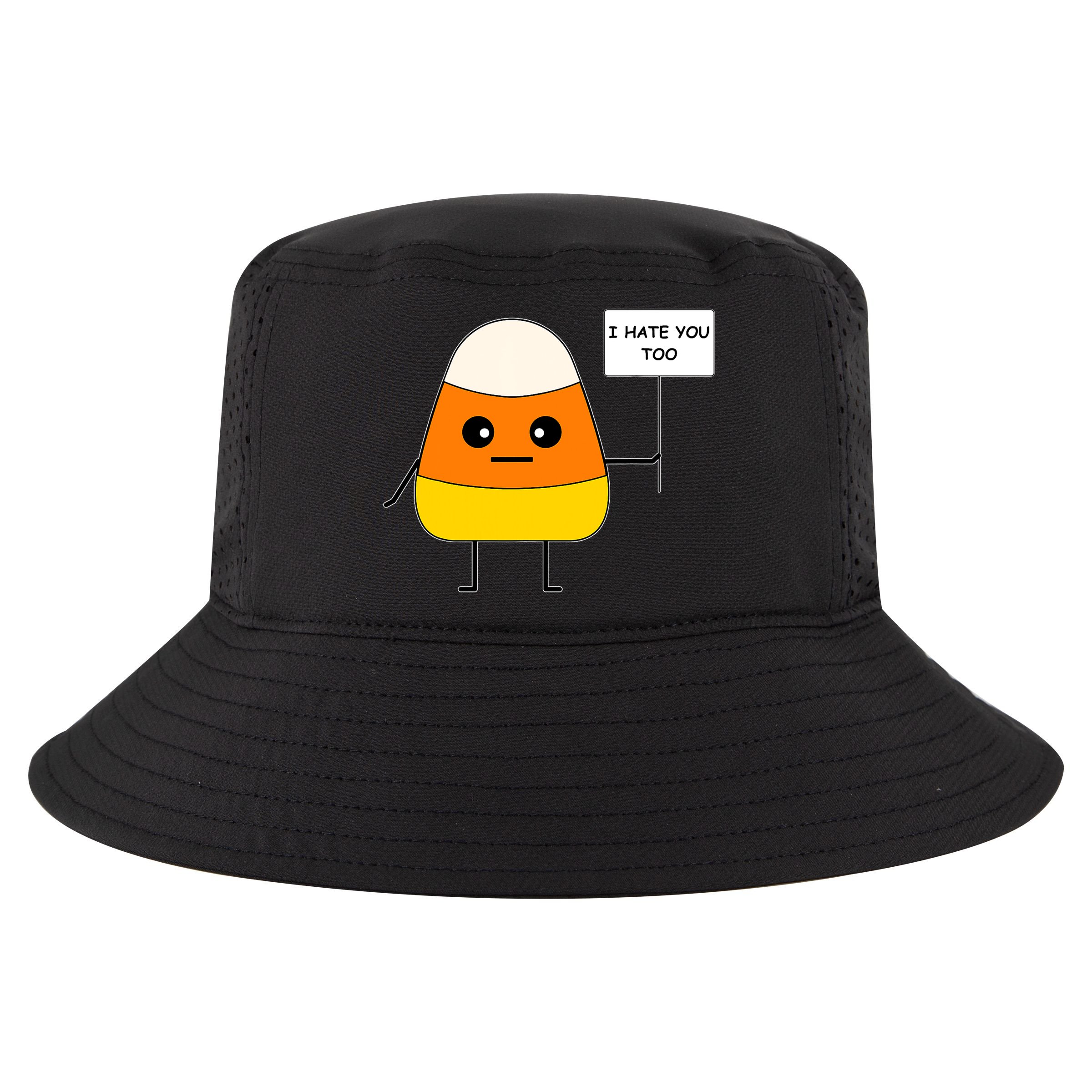 Candy Corn Funny I Hate You Too Team Candy Corn Cool Comfort Performance Bucket Hat