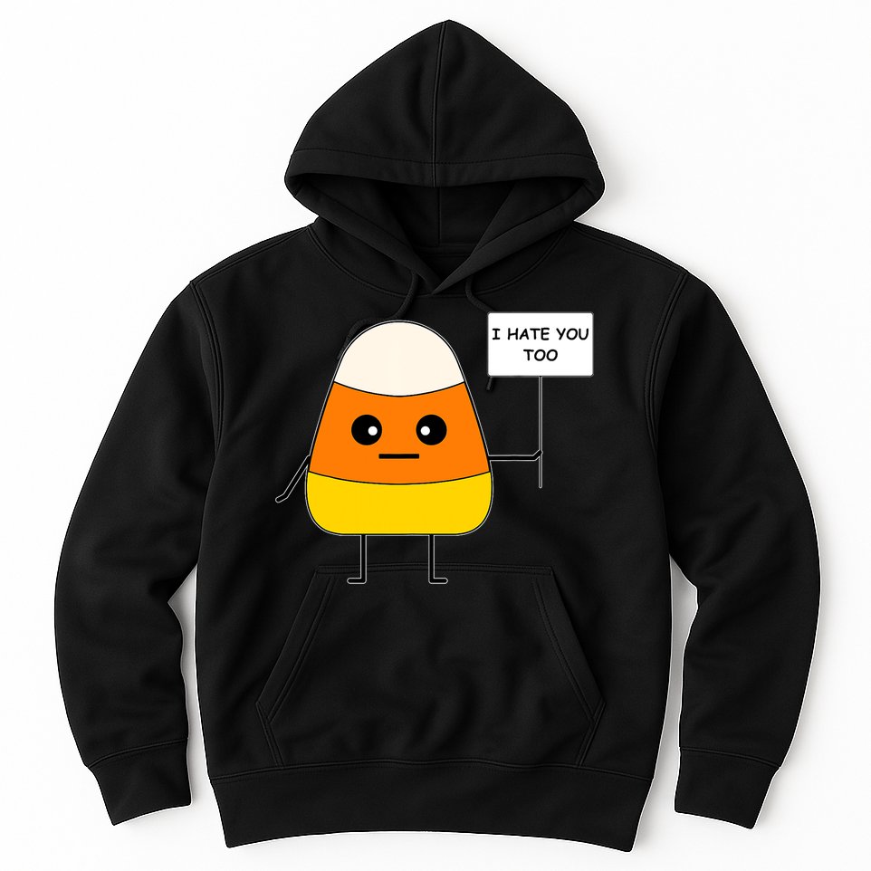 Candy Corn Funny I Hate You Too Team Candy Corn Hoodie