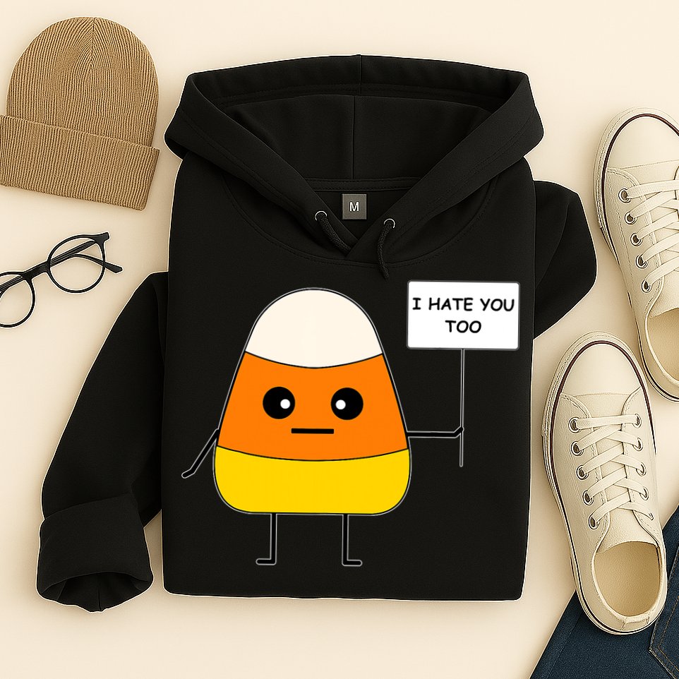 Candy Corn Funny I Hate You Too Team Candy Corn Hoodie