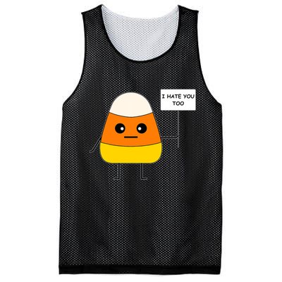 Candy Corn Funny I Hate You Too Team Candy Corn Mesh Reversible Basketball Jersey Tank