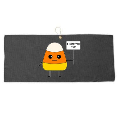 Candy Corn Funny I Hate You Too Team Candy Corn Large Microfiber Waffle Golf Towel