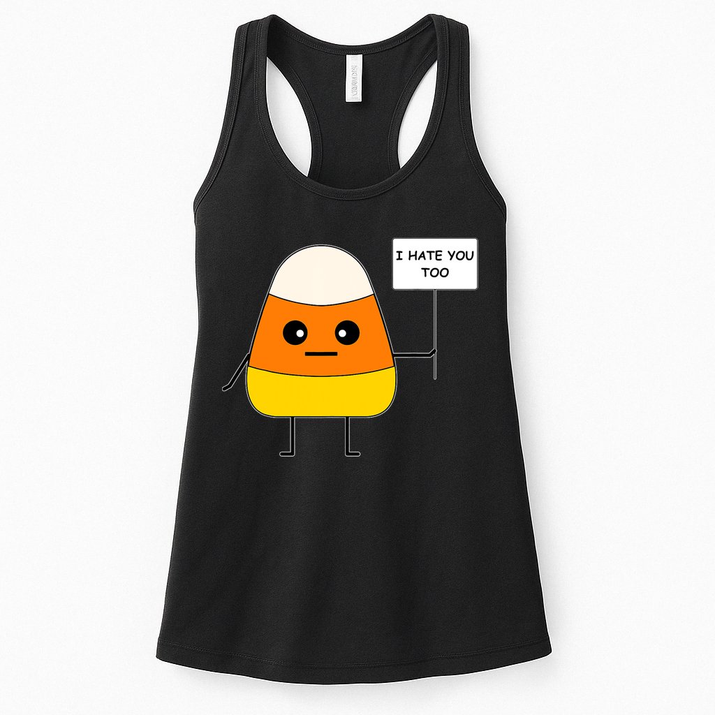 Candy Corn Funny I Hate You Too Team Candy Corn Womens Tank Top