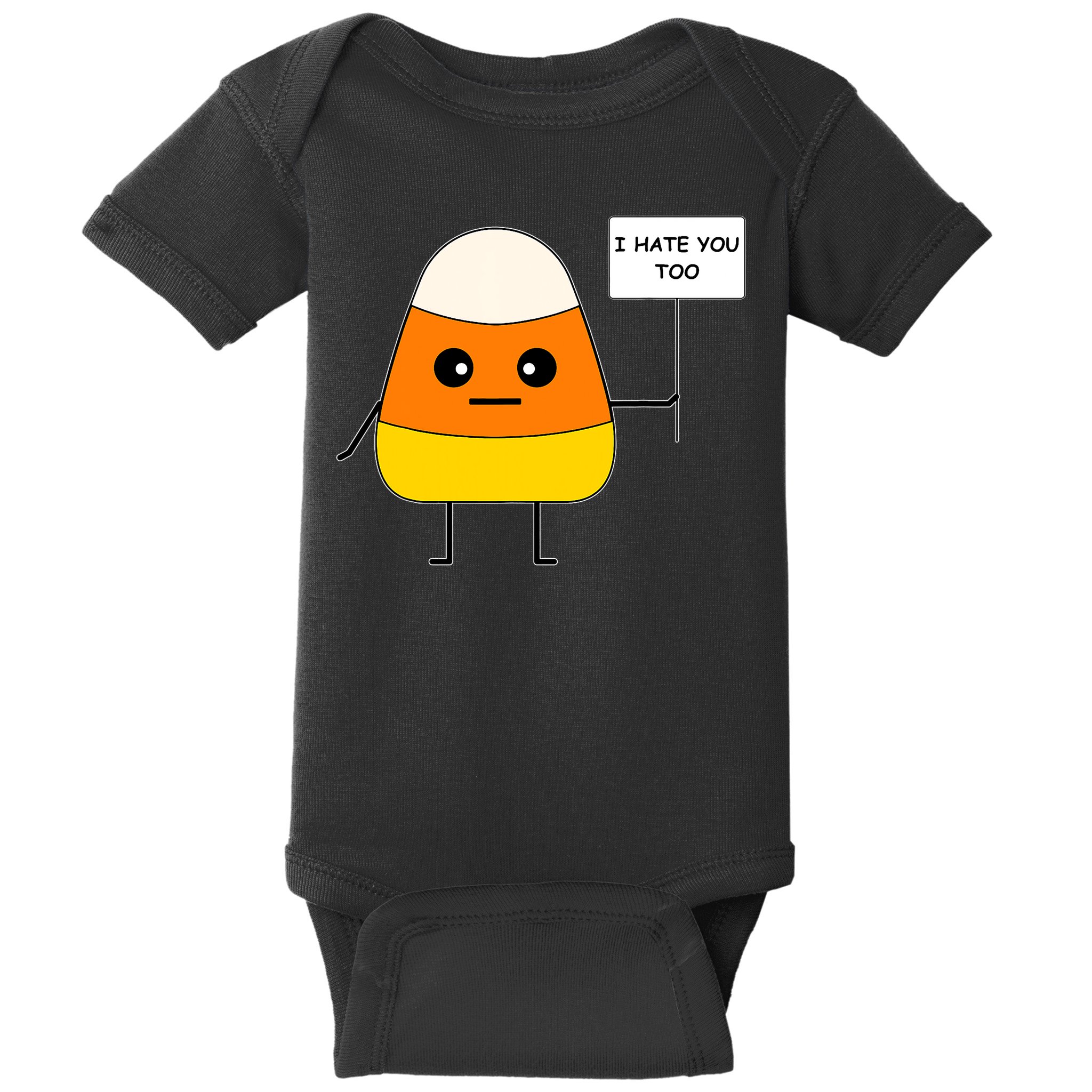 Candy Corn Funny I Hate You Too Team Candy Corn Baby Bodysuit