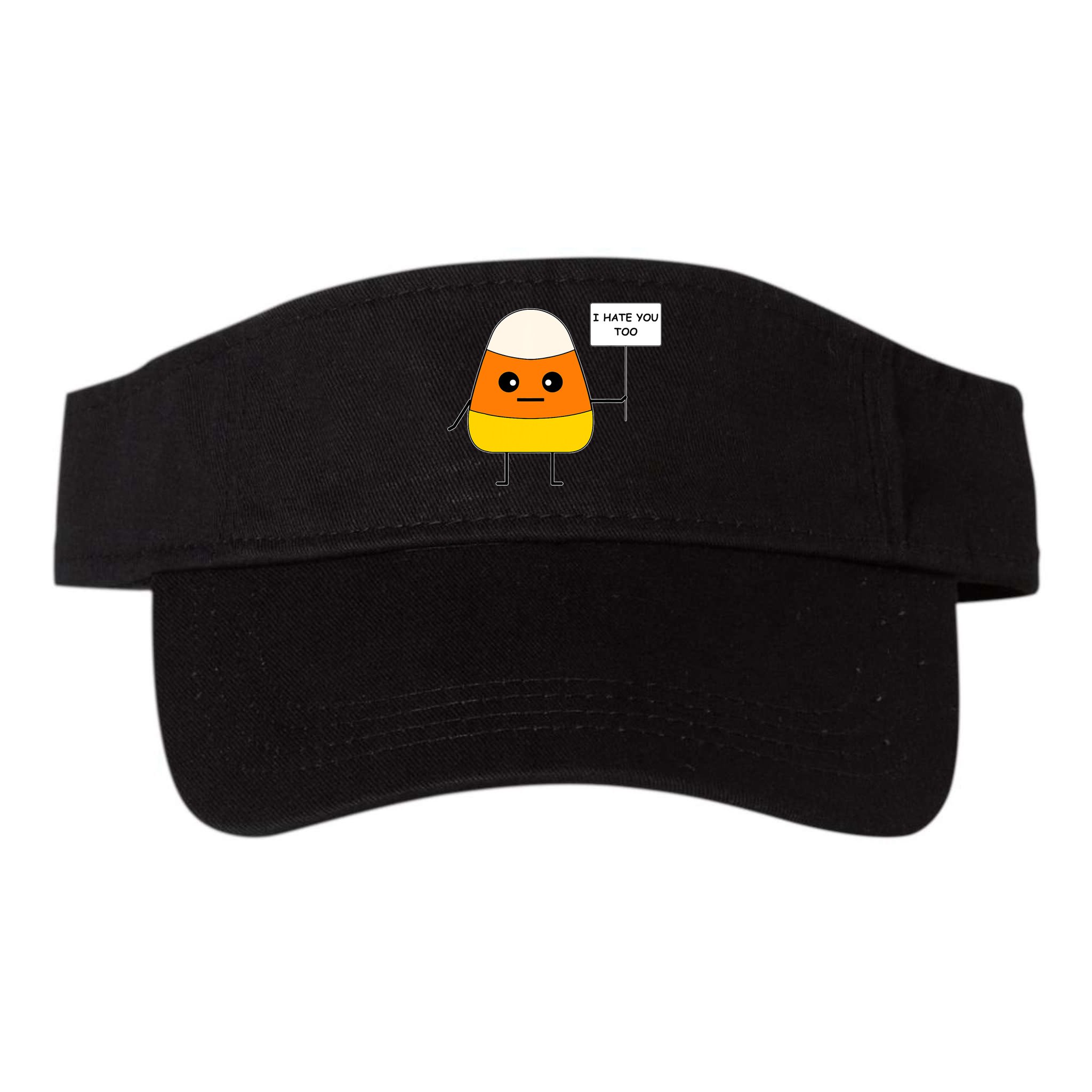 Candy Corn Funny I Hate You Too Team Candy Corn Visor