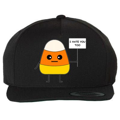 Candy Corn Funny I Hate You Too Team Candy Corn Wool Snapback Cap