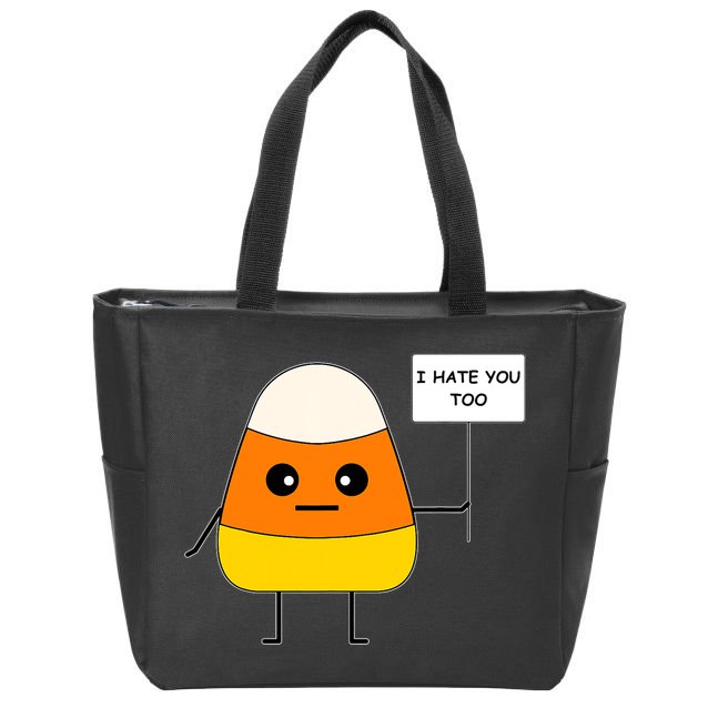 Candy Corn Funny I Hate You Too Team Candy Corn Zip Tote Bag