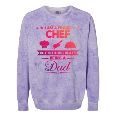 Chef Cooking Funny Culinary Chefs Dad Fathers Day Funny Gift Colorblast Crewneck Sweatshirt