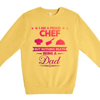 Chef Cooking Funny Culinary Chefs Dad Fathers Day Funny Gift Premium Crewneck Sweatshirt