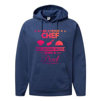 Chef Cooking Funny Culinary Chefs Dad Fathers Day Funny Gift Performance Fleece Hoodie