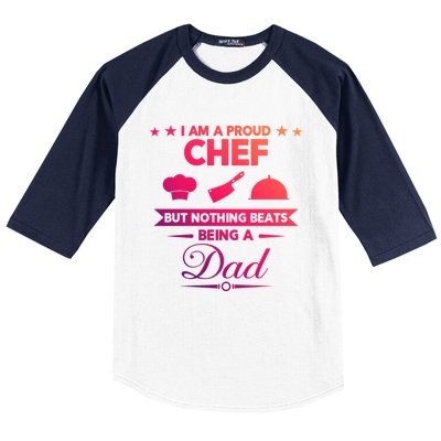 Chef Cooking Funny Culinary Chefs Dad Fathers Day Funny Gift Baseball Sleeve Shirt