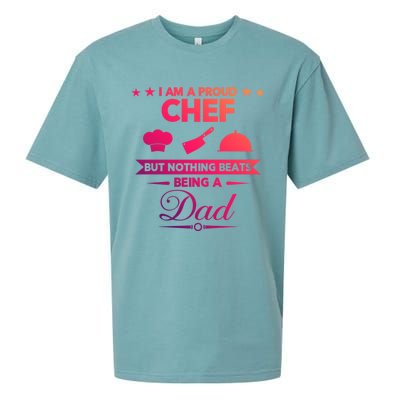 Chef Cooking Funny Culinary Chefs Dad Fathers Day Funny Gift Sueded Cloud Jersey T-Shirt