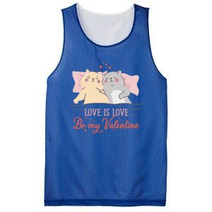 Cat Couple Funny Gift Love Is Love Funny Gift Valentine's Day Gift Mesh Reversible Basketball Jersey Tank