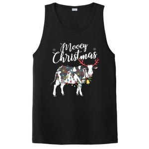 Cow Christmas Funny Mooey Xmas Lights PosiCharge Competitor Tank