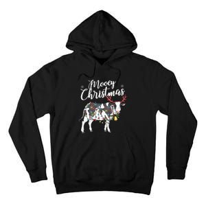 Cow Christmas Funny Mooey Xmas Lights Tall Hoodie