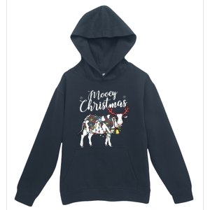 Cow Christmas Funny Mooey Xmas Lights Urban Pullover Hoodie