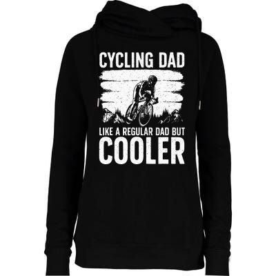 Cool Cycling For Dad Bicycling Bikers Bicycle Bike Rider Womens Funnel Neck Pullover Hood