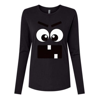 Creepy Carrots Face Halloween Costume Womens Cotton Relaxed Long Sleeve T-Shirt