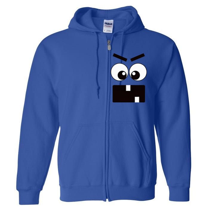 Creepy Carrots Face Halloween Costume Full Zip Hoodie