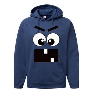 Creepy Carrots Face Halloween Costume Performance Fleece Hoodie