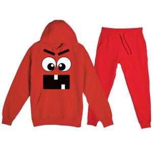 Creepy Carrots Face Halloween Costume Premium Hooded Sweatsuit Set