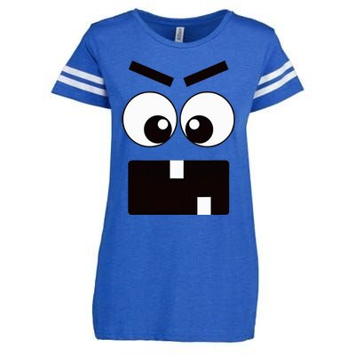 Creepy Carrots Face Halloween Costume Enza Ladies Jersey Football T-Shirt