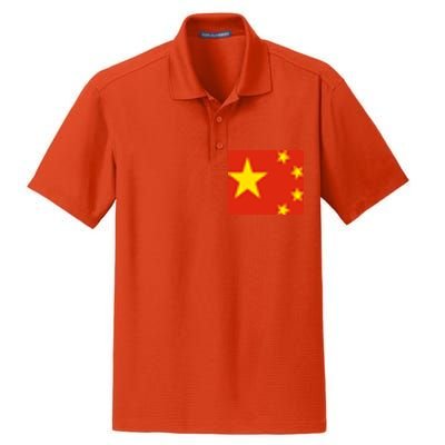 China Country Flag Dry Zone Grid Polo