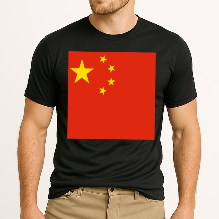 China Country Flag Cooling Performance Crew T-Shirt