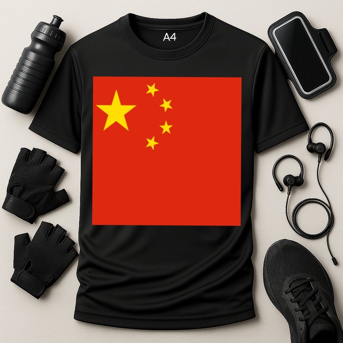 China Country Flag Cooling Performance Crew T-Shirt