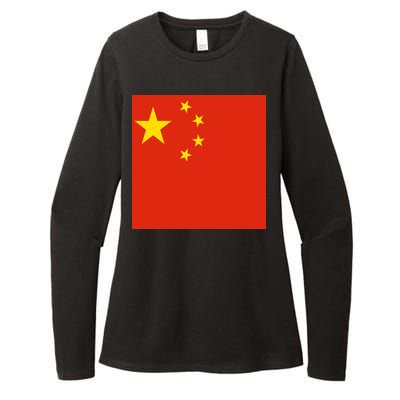 China Country Flag Womens CVC Long Sleeve Shirt