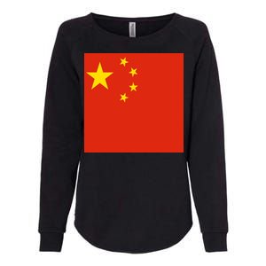 China Country Flag Womens California Wash Sweatshirt