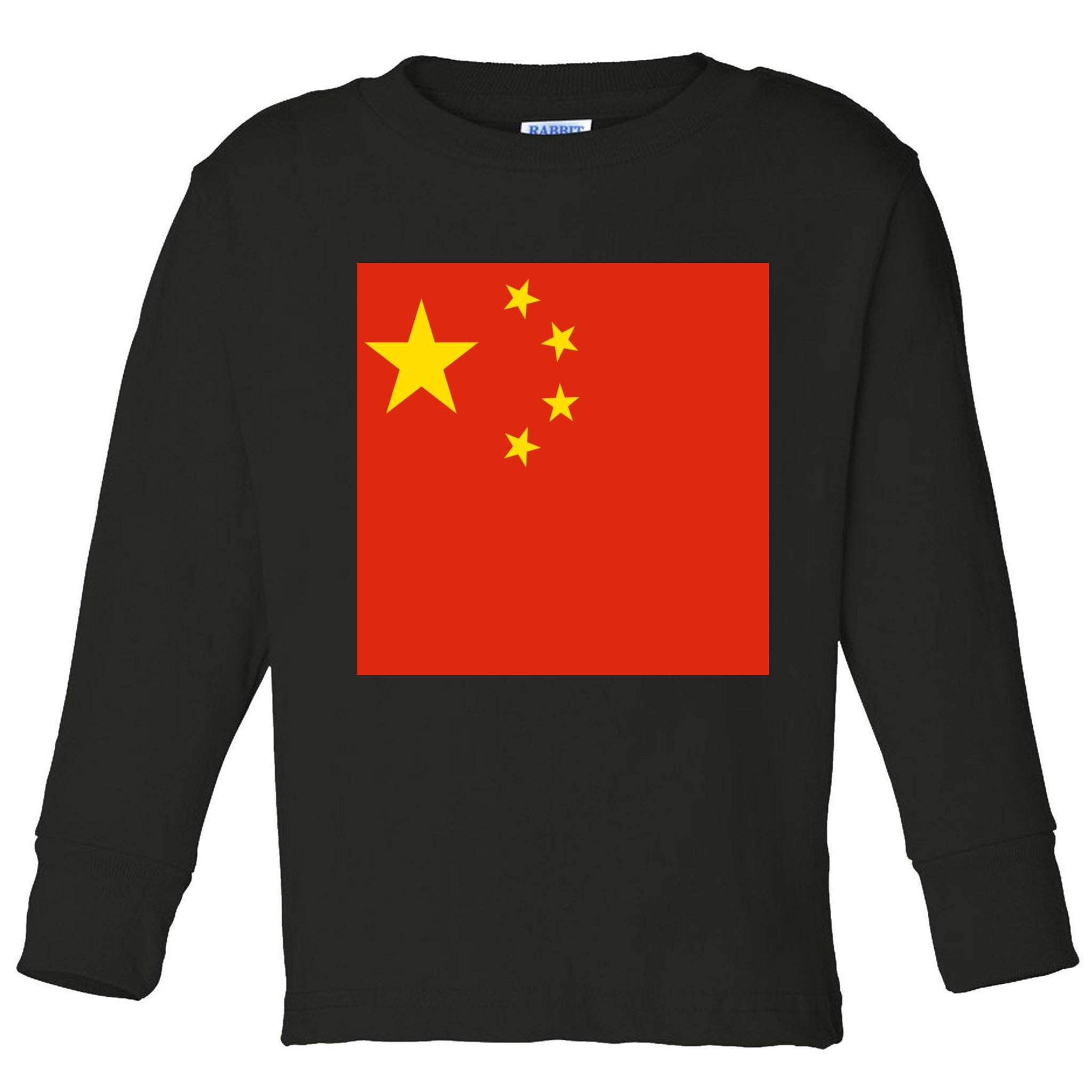 China Country Flag Toddler Long Sleeve Shirt