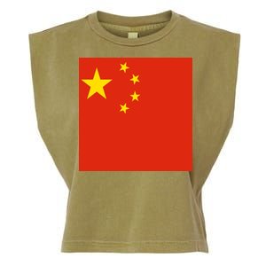 China Country Flag Garment-Dyed Women's Muscle Tee