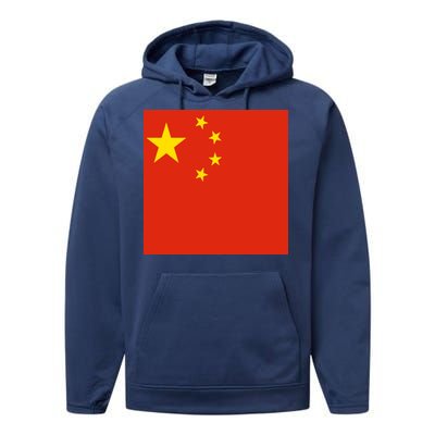 China Country Flag Performance Fleece Hoodie