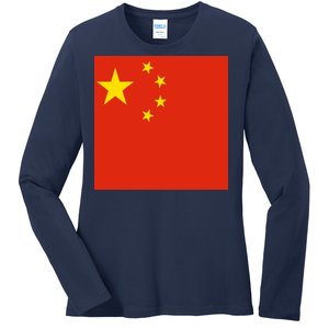 China Country Flag Ladies Long Sleeve Shirt