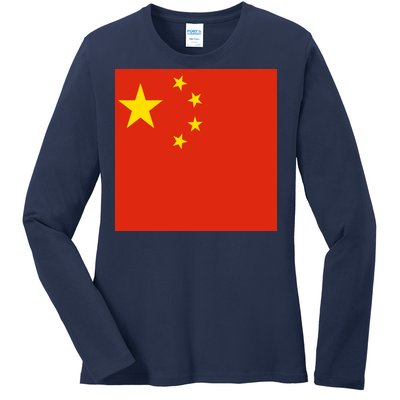 China Country Flag Ladies Long Sleeve Shirt