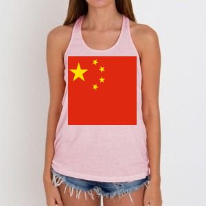 China Country Flag Women's Knotted Racerback Tank