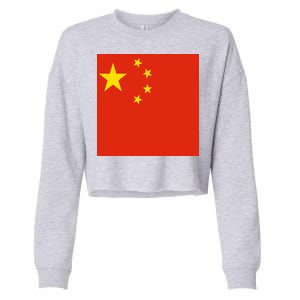 China Country Flag Cropped Pullover Crew