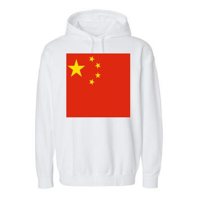 China Country Flag Garment-Dyed Fleece Hoodie