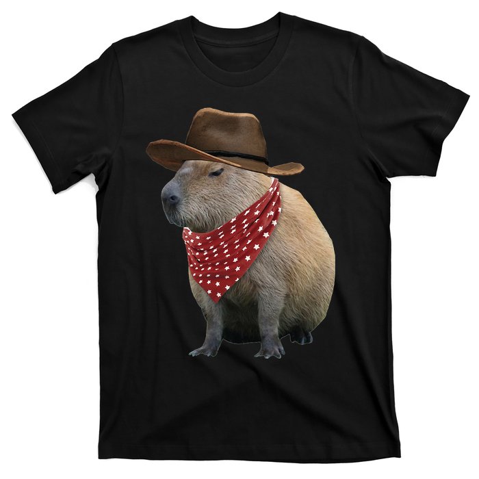 Cow Capybara Funny Howdy Capy T-Shirt